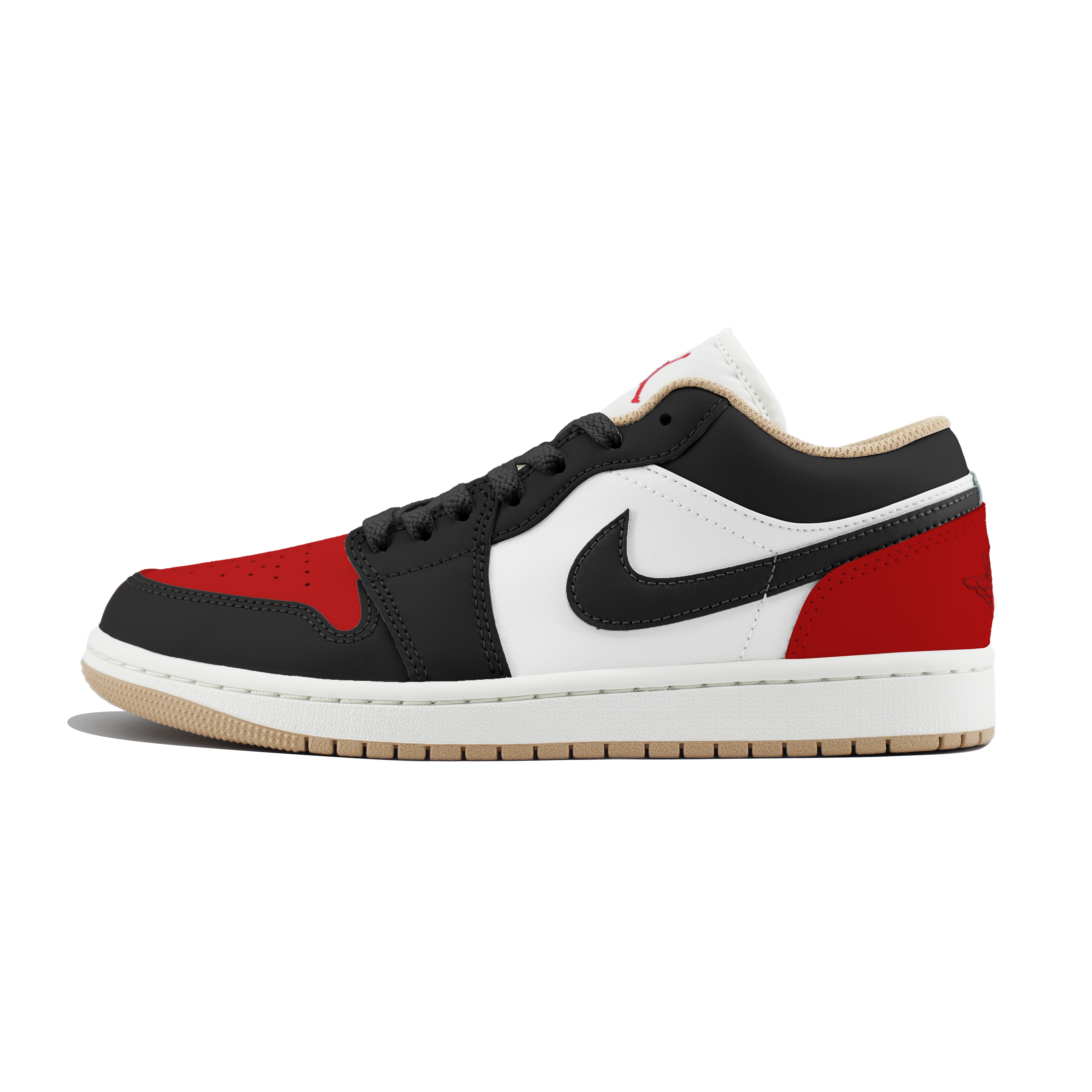 

Jordan Баскетбольные кроссовки Air 1 LOW'Sail' с низким верхом, износостойкие, винтажные, мужские, черно-красные