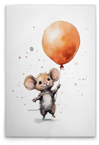 

Картина на холсте A.S. Création Cute Mouse Orange цвет weissbraunorange