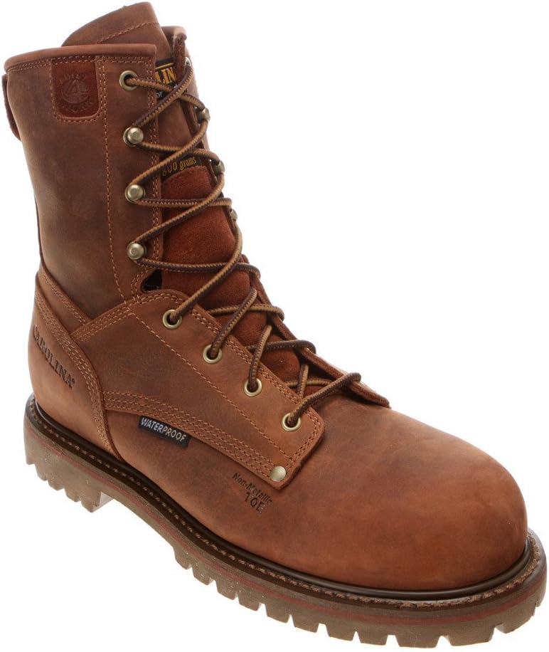 

Рабочие сапоги Carolina Boots 28 Series 8", с композитным носком, утепленные, водонепроницаемые, мужские, с 800 г изоляции Thinsulate, SCUBALINER, резиновая подошва с протектором, стальная набойка, коричневый