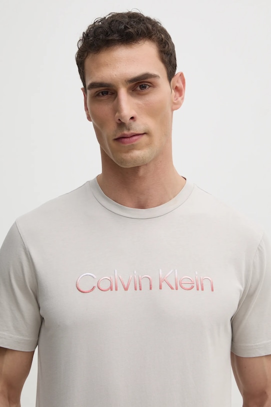 

Хлопковая футболка Calvin Klein, бежевый