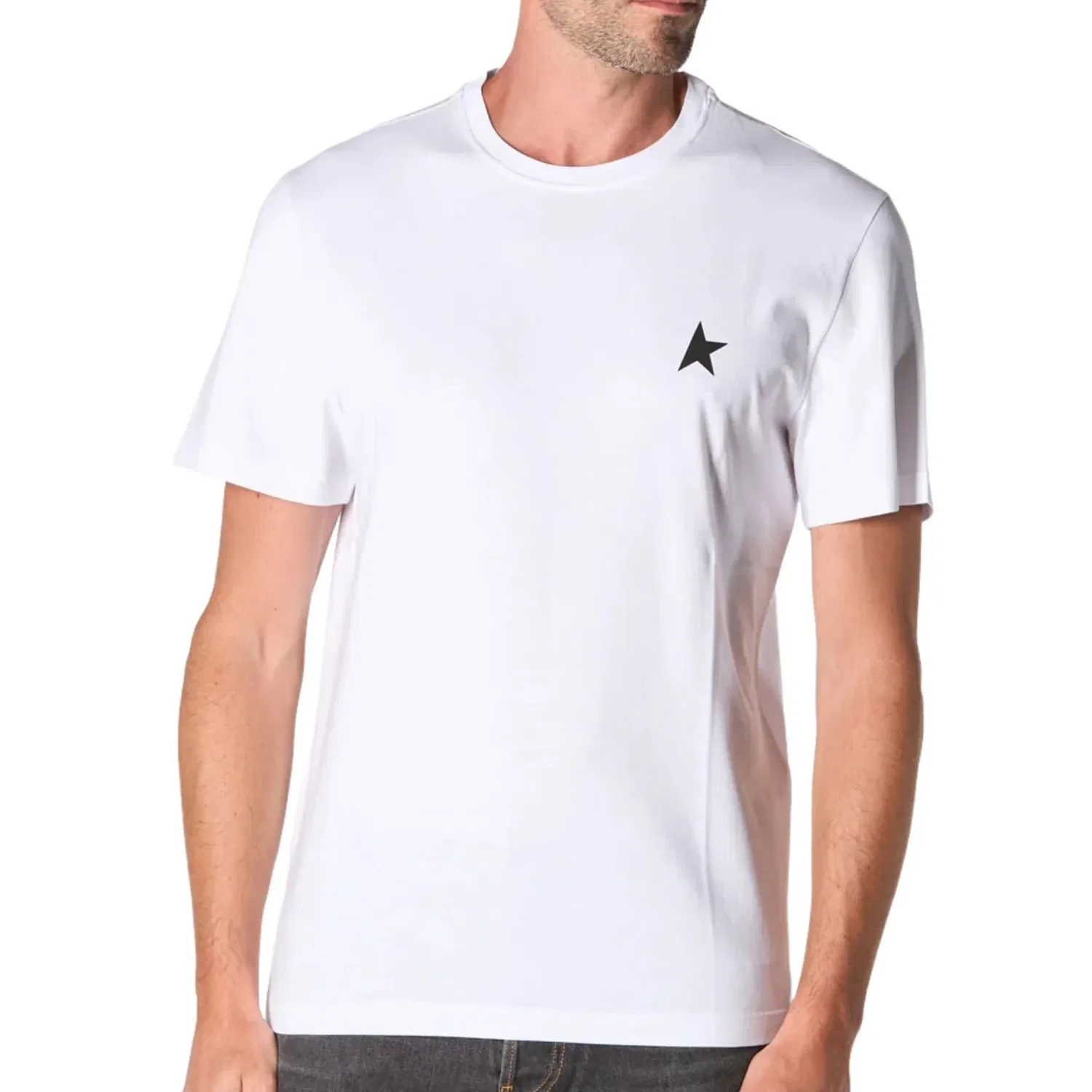 Футболка с коротким рукавом Golden Goose, белая, GMP01220-P000593-10364