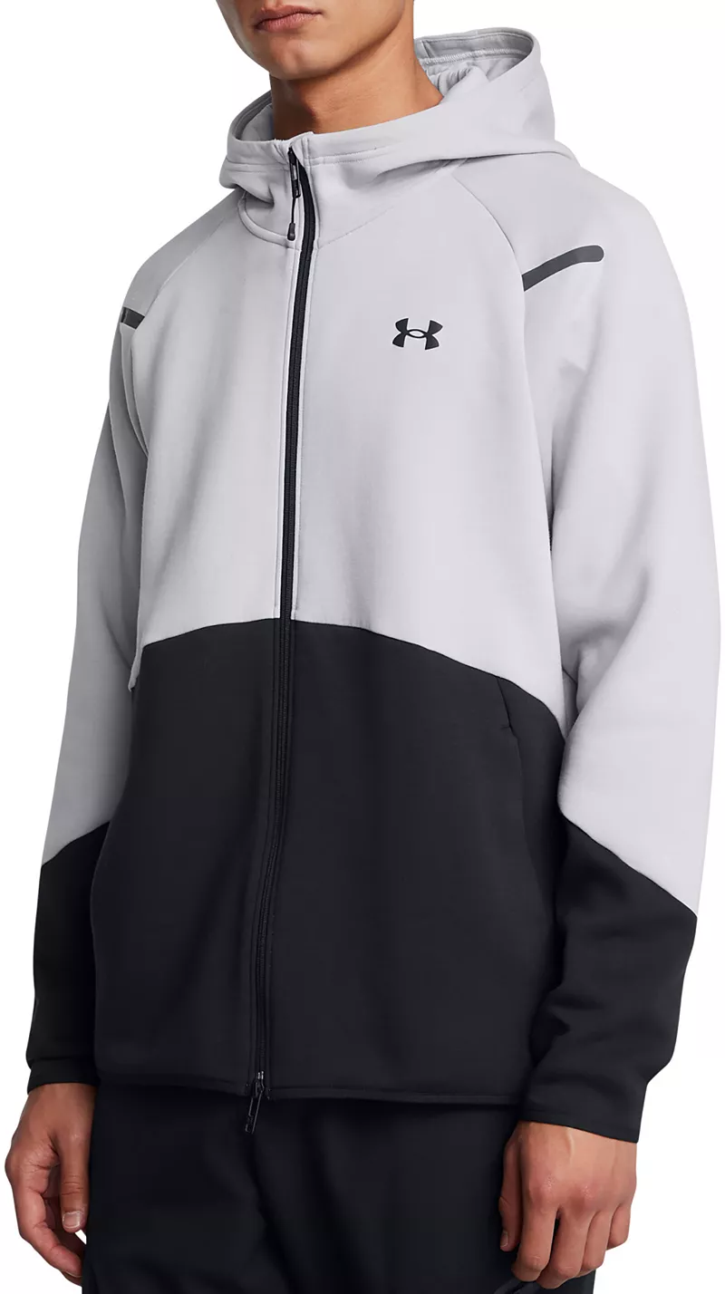 

Мужская толстовка с молнией во всю длину Under Armour из флиса Unstoppable, цвет Black/Mod Gray/Black