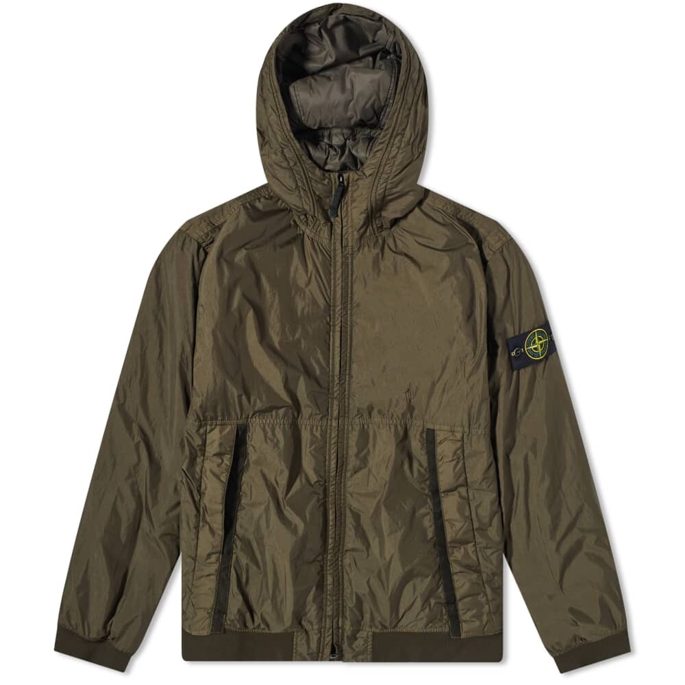 

Репсовая куртка с капюшоном Stone Island, оливковый, Зеленый, Репсовая куртка с капюшоном Stone Island, оливковый