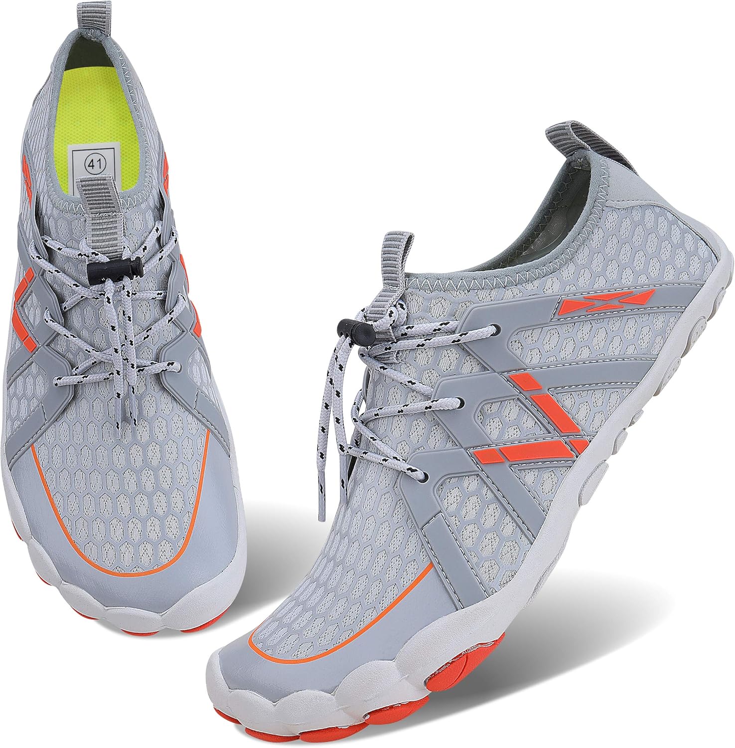 

Мужские и женские водные спортивные кроссовки, слипоны с быстрым высыханием для бассейна, пляжа, серфинга, прогулок и аквапарка Jointlycreating, оранжевый/серый