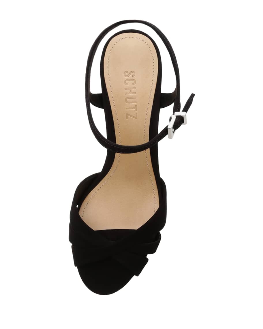 Босоножки на платформе с ремешком на щиколотке Keefa Nubuck Schutz — фото 3