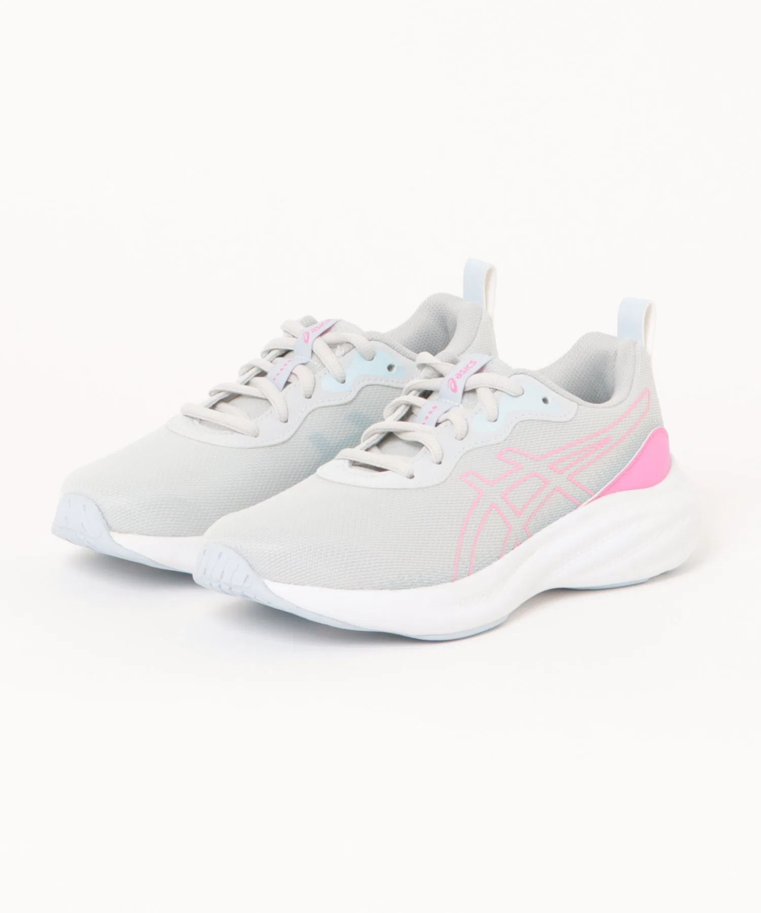 Детские кроссовки ASICS Lazerbeam KG-MG серые с розовым