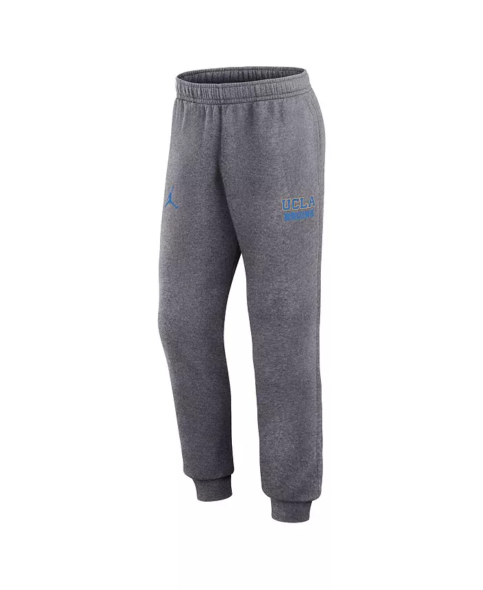 Мужские спортивные брюки UCLA Bruins Primetime Club Fleece в сером меланже Jordan — фото 3