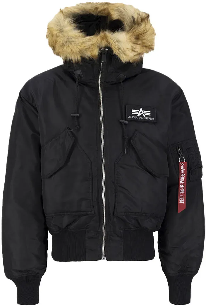 

Куртка-бомбер Alpha Industries "45P Hooded Custom", с капюшоном, черный