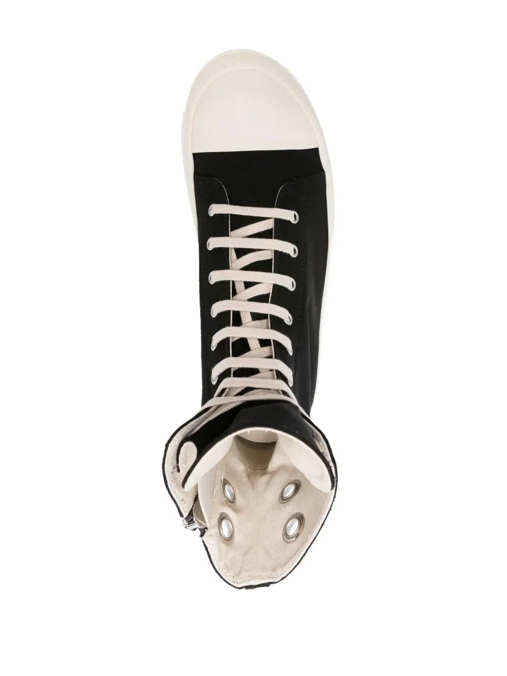 Высокие хлопковые кроссовки Rick Owens Drkshdw, черный — фото 4