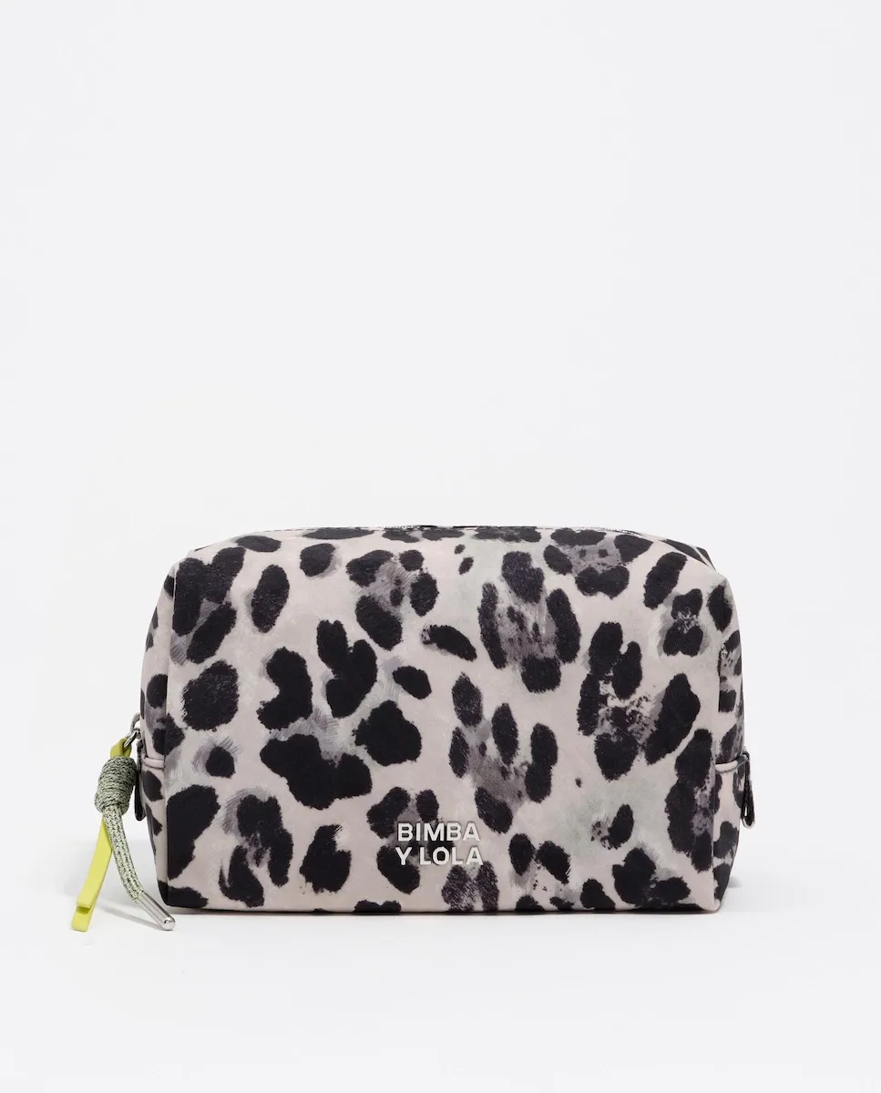 

Косметичка из нейлона с принтом леопард серого цвета Bimba y Lola