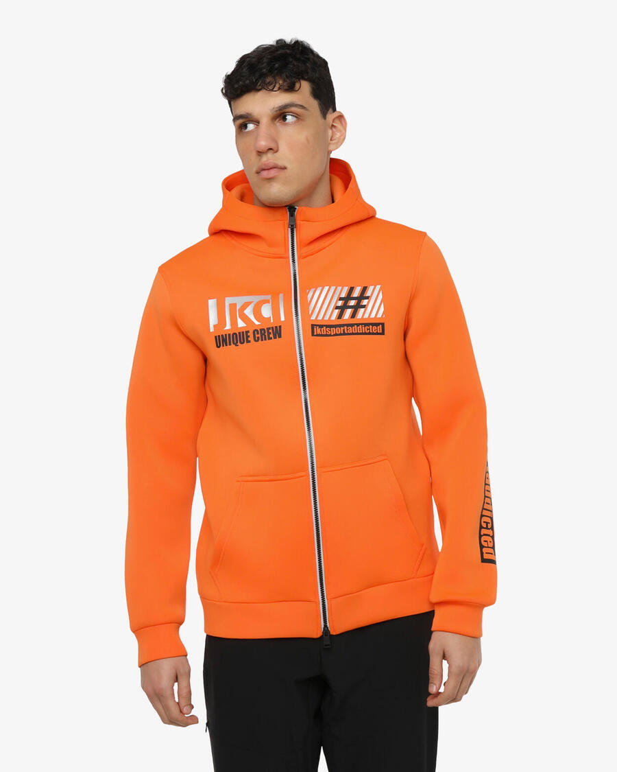 

JAKED Оранжевая синтетическая фитнес-толстовка для мужчин