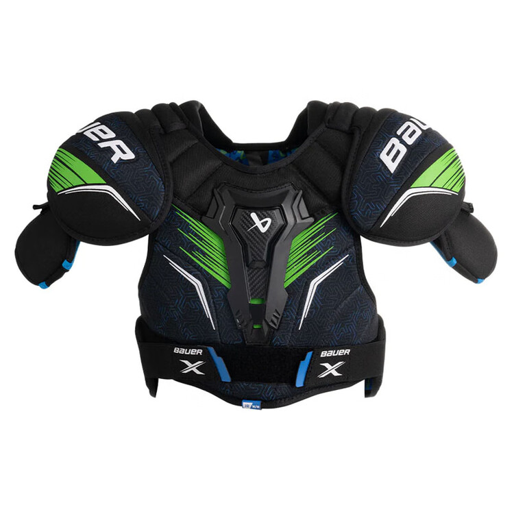 

BAUER Новый комплект защиты для хоккея X Youth 2024, набор из 3 предметов: нагрудник, щитки на ноги, налокотники и наколенники, размер S