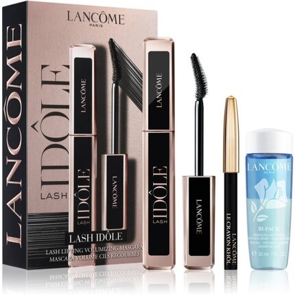 

Набор туши Lancome 2 x 18 мл — No1 Black с карандашом для подводки глаз No Black 18 г и средством для снятия макияжа 30 мл Idôle
