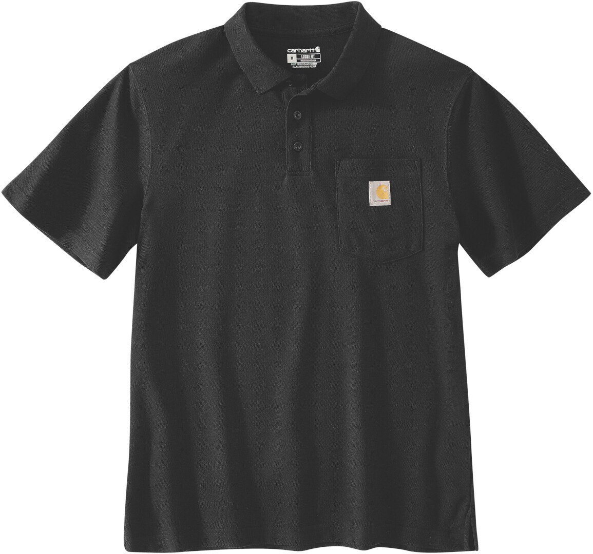 

Футболка Carhartt Loose Fit Short-Sleeve Pocket Polo Shirt, черный