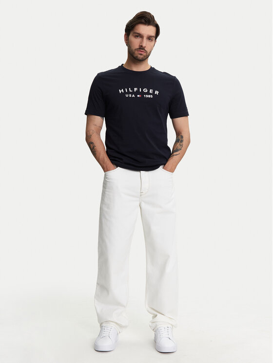 Свободные джинсы F1 Movie MW0MW41381 Tommy Hilfiger, экрю — фото 2