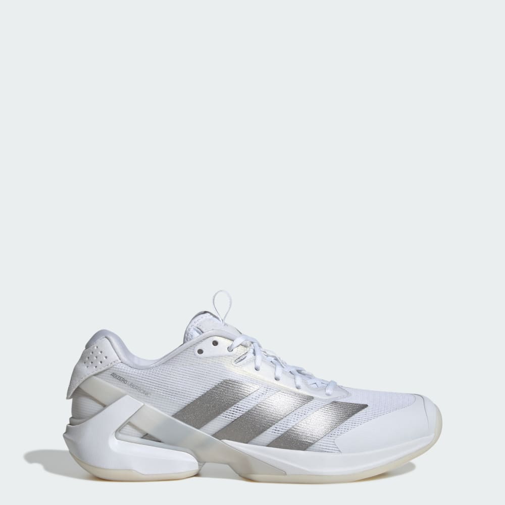 Кроссовки Adidas adizero Ubersonic 5 Tennis Shoes, цвет Cloud White/Silver Metallic/Cloud White