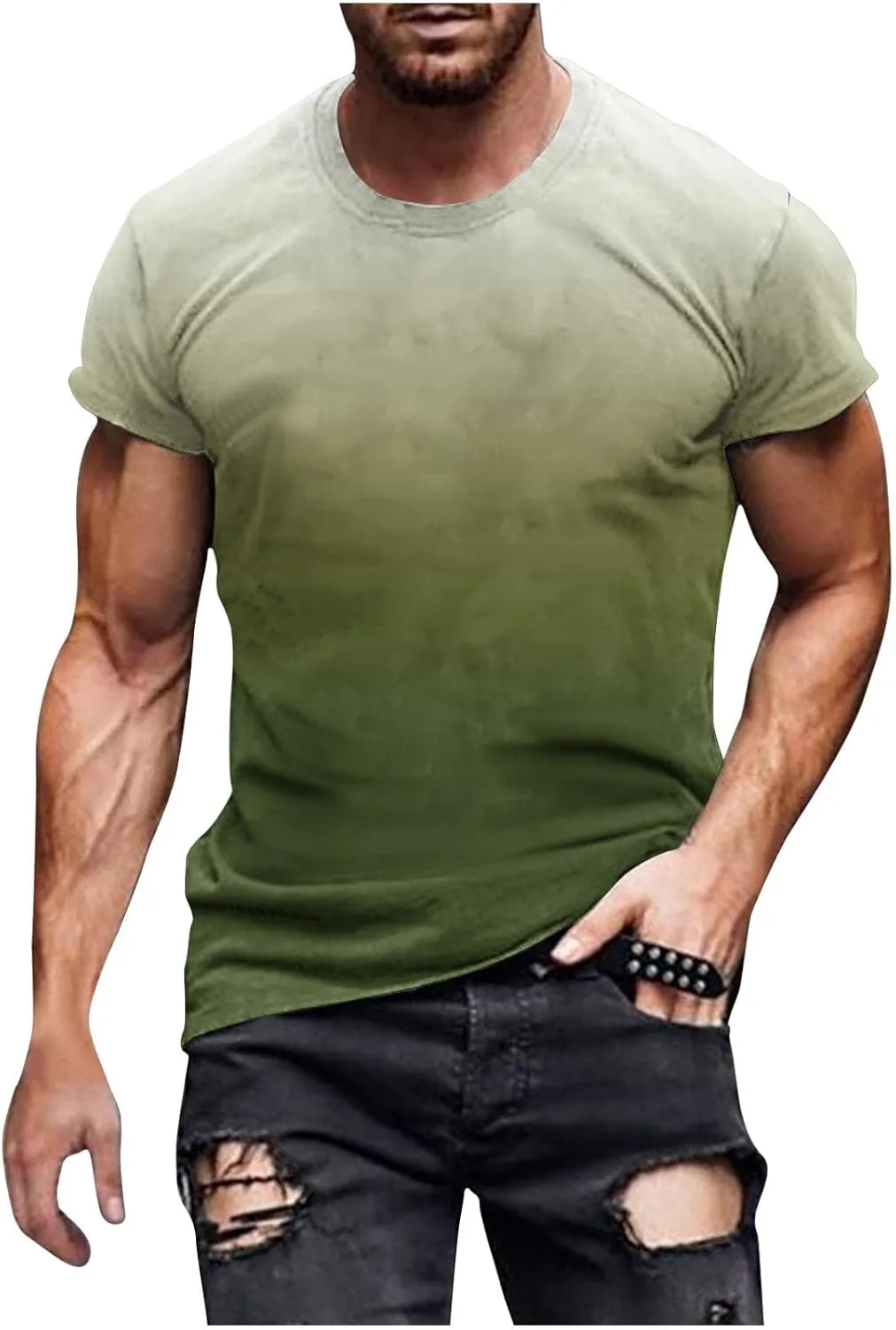 

Мужская футболка с коротким рукавом Casual Gradient Color