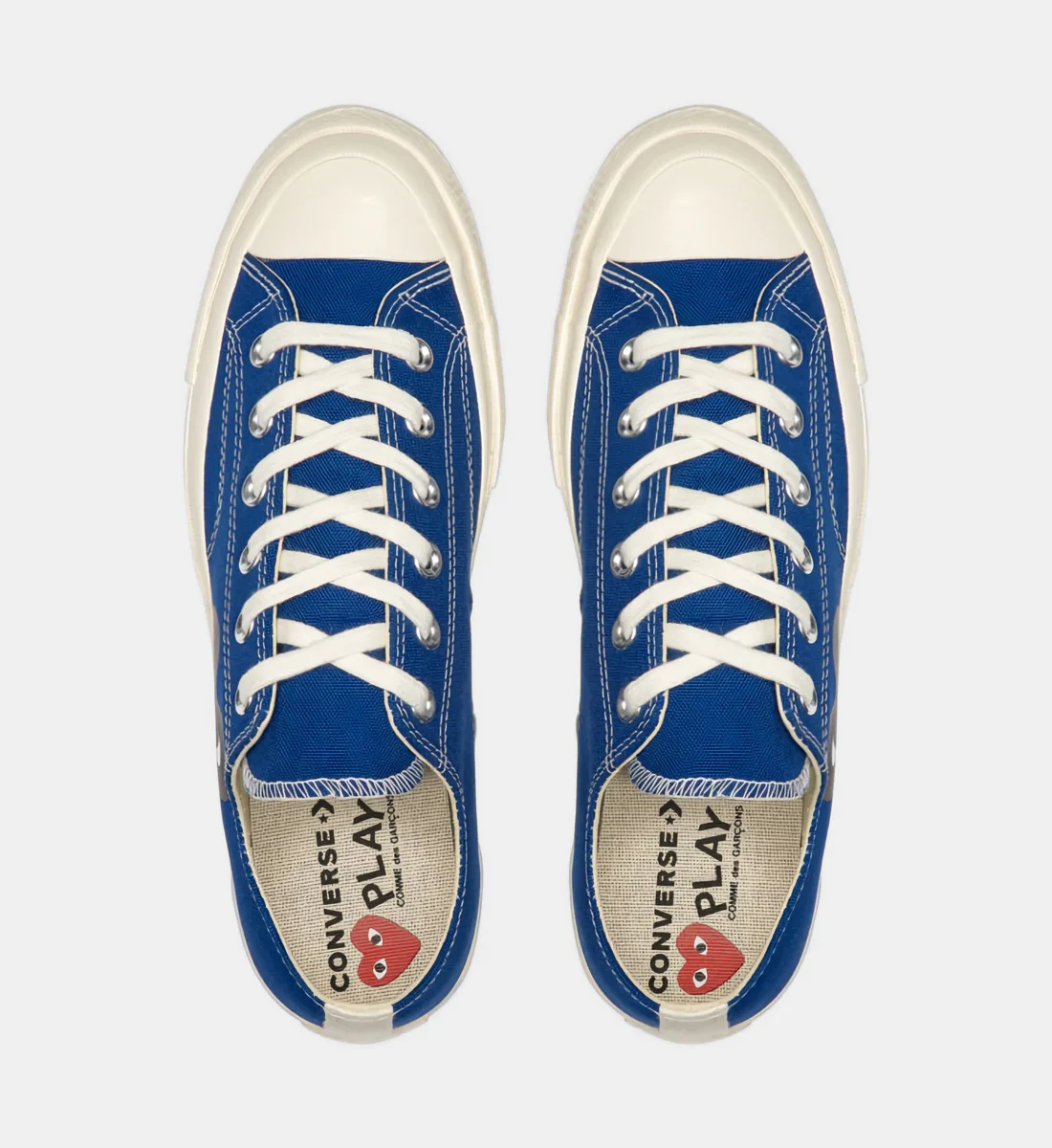 Низкие кеды Comme des Garçons PLAY X Converse из хлопка, голубой — фото 4