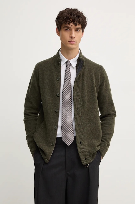

Шерстяной кардиган Barbour, зеленый