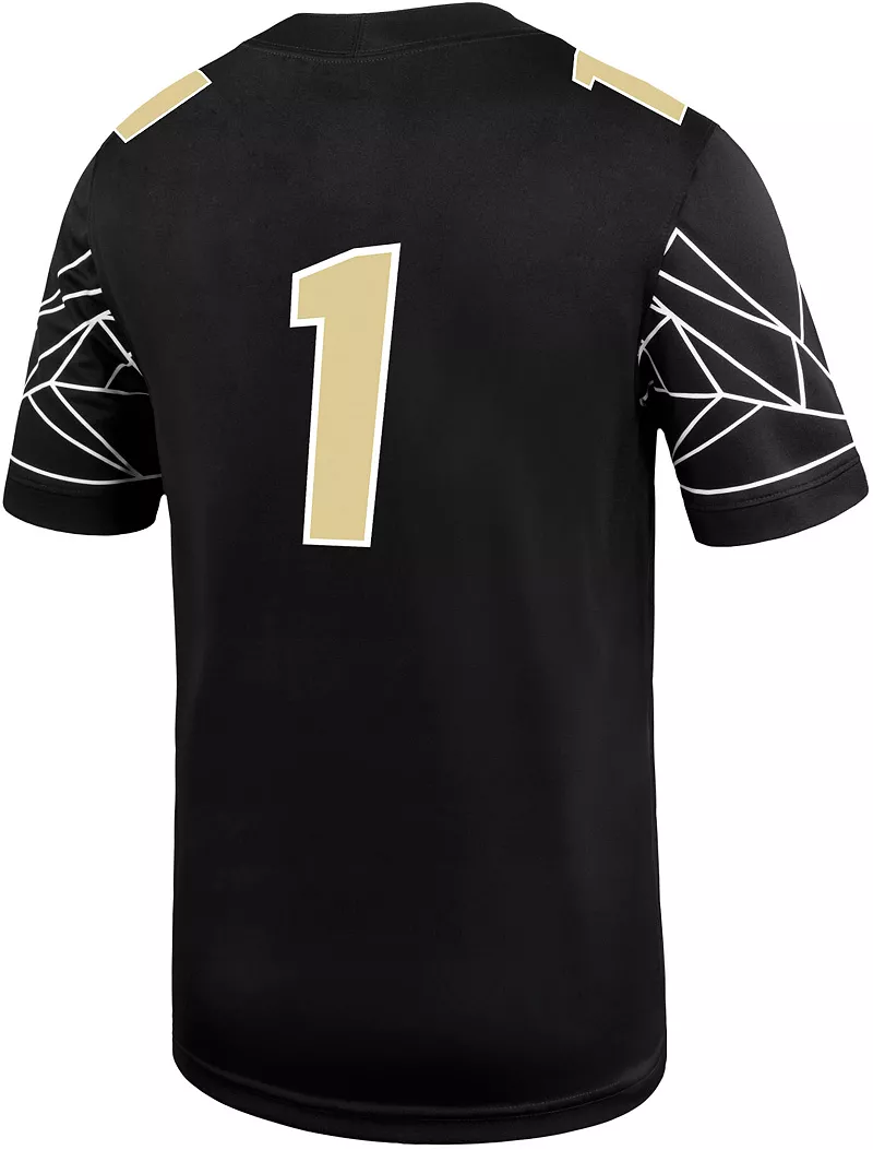Черная мужская футболка Nike Colorado Buffaloes #1 Dri-FIT Replica для домашнего футбола — фото 3