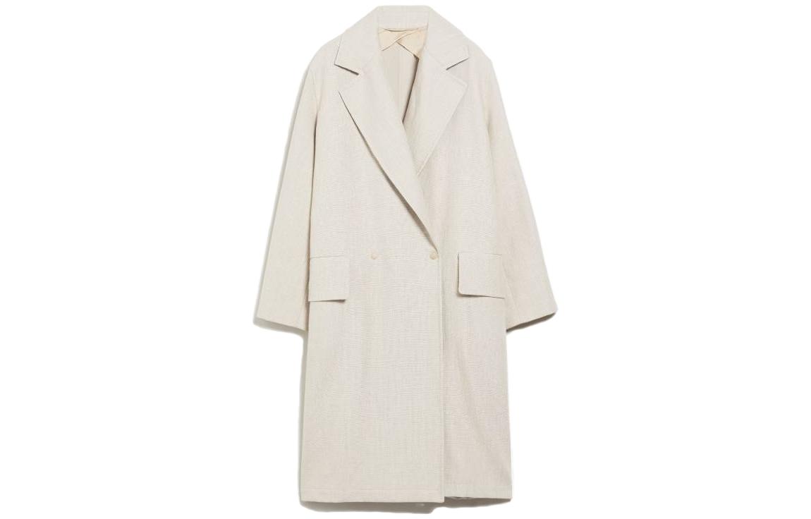 

MaxMara Макс Мара двубортное пальто с длинными рукавами, Light Beige