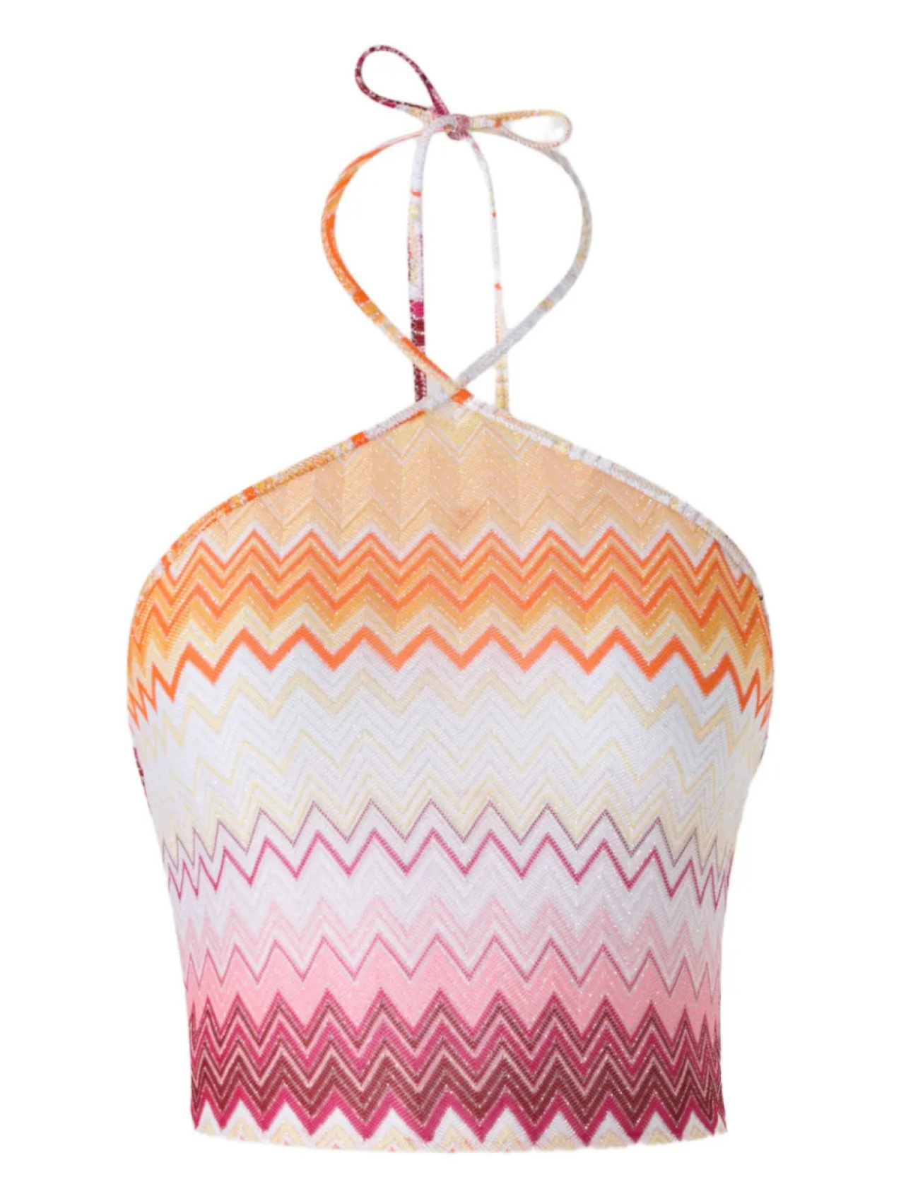 

Топ зигзагообразной вязки Missoni, нейтральный