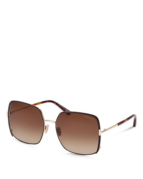 

Солнцезащитные очки Raphaela Butterfly, 60 мм Tom Ford, цвет Brown