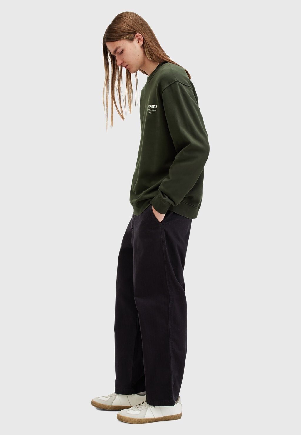 

Толстовка UNDERGROUND CREW AllSaints, темно-зеленый