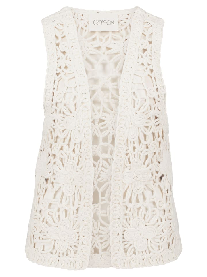 

CARTOON Летний жилет с V-образным вырезом бежевого цвета