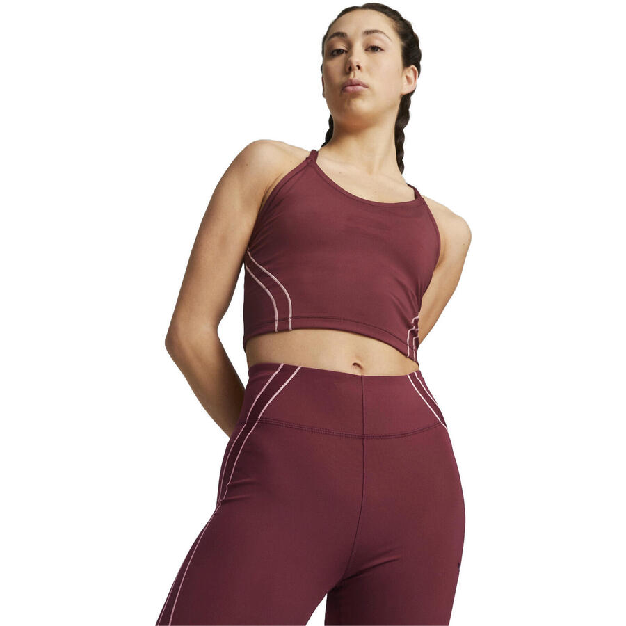 

Бюстгальтер Puma Studio Ultrabare Crop Top Dark Jasper, красный, женский