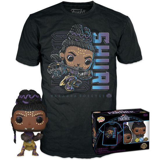 

Эксклюзивный Набор Фигурок Pop & Tee Marvel Black Panther Shury Funko POP!