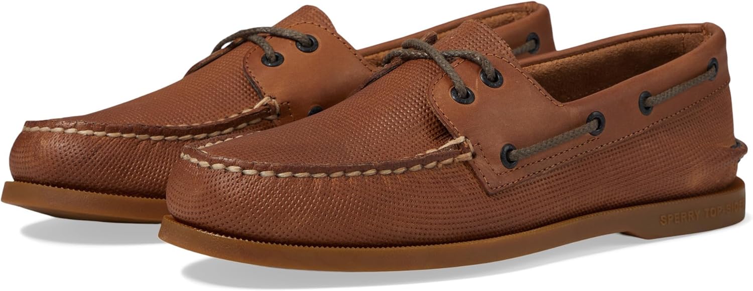 

Мужские оригинальные сезонные кроссовки Sperry с двумя отверстиями, Tan Debossed