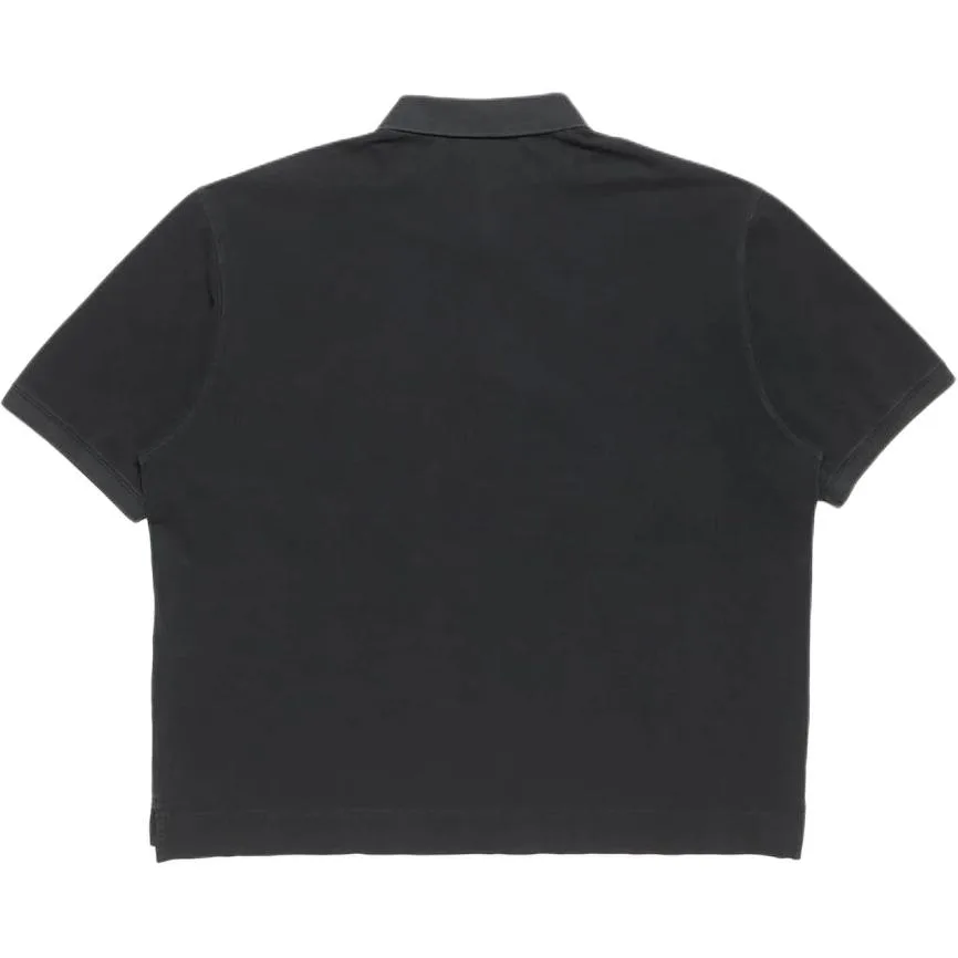 Поло с логотипом Acne Studios, черный — фото 3