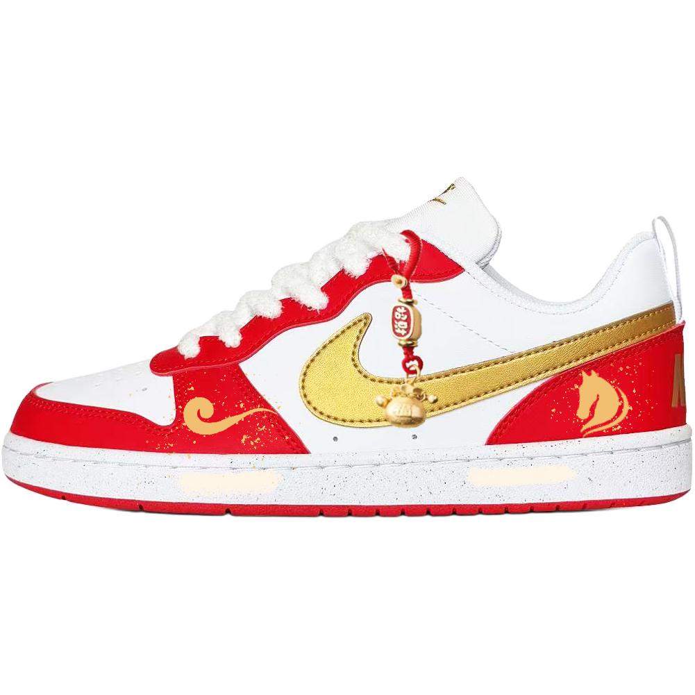

Nike Court Borough RECRAF Cushioning, Wear Resistant низкие детские кроссовки для скейтбординга Red Unisex
