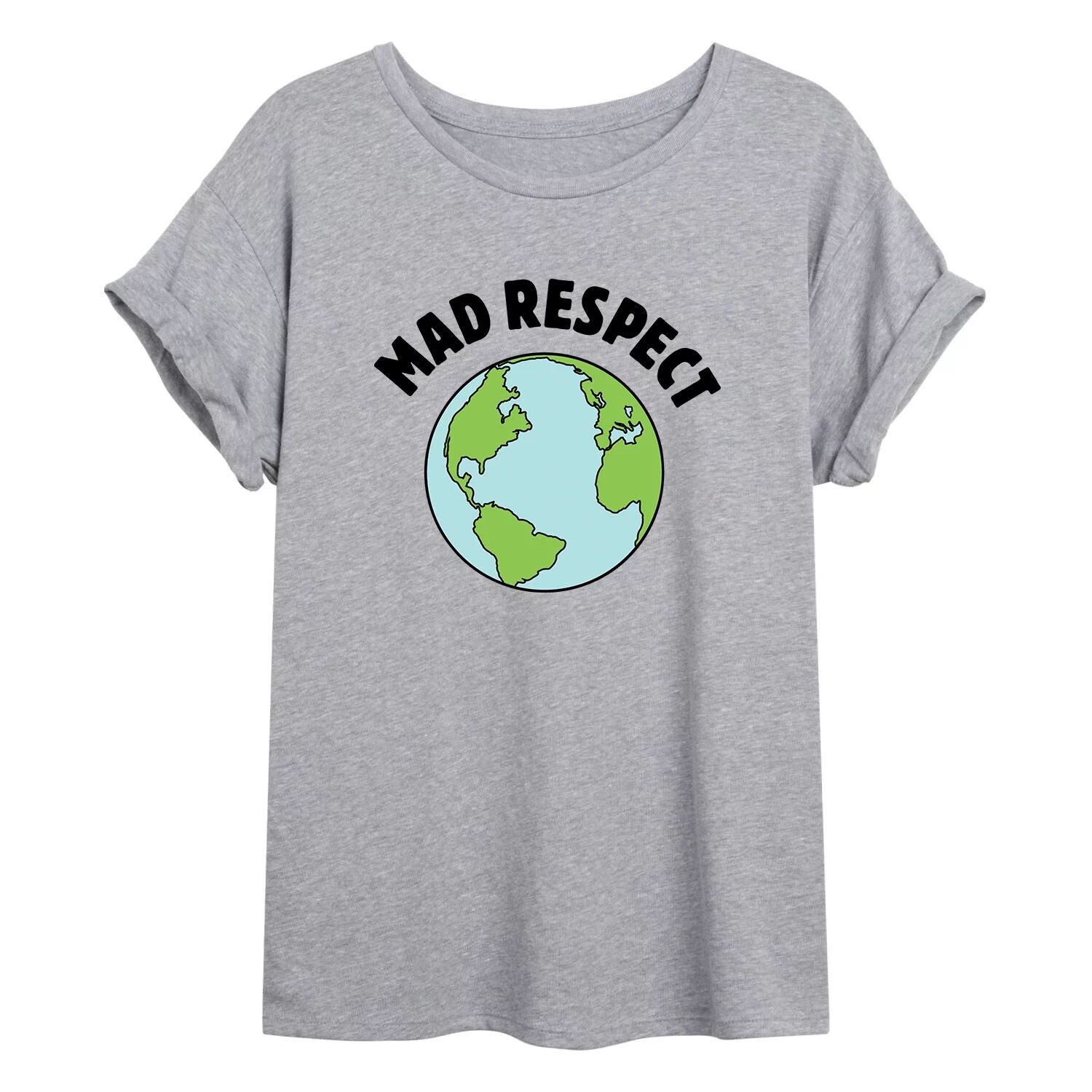 

Футболка Juniors' Mad Respect Earth с струящимся рисунком Licensed Character