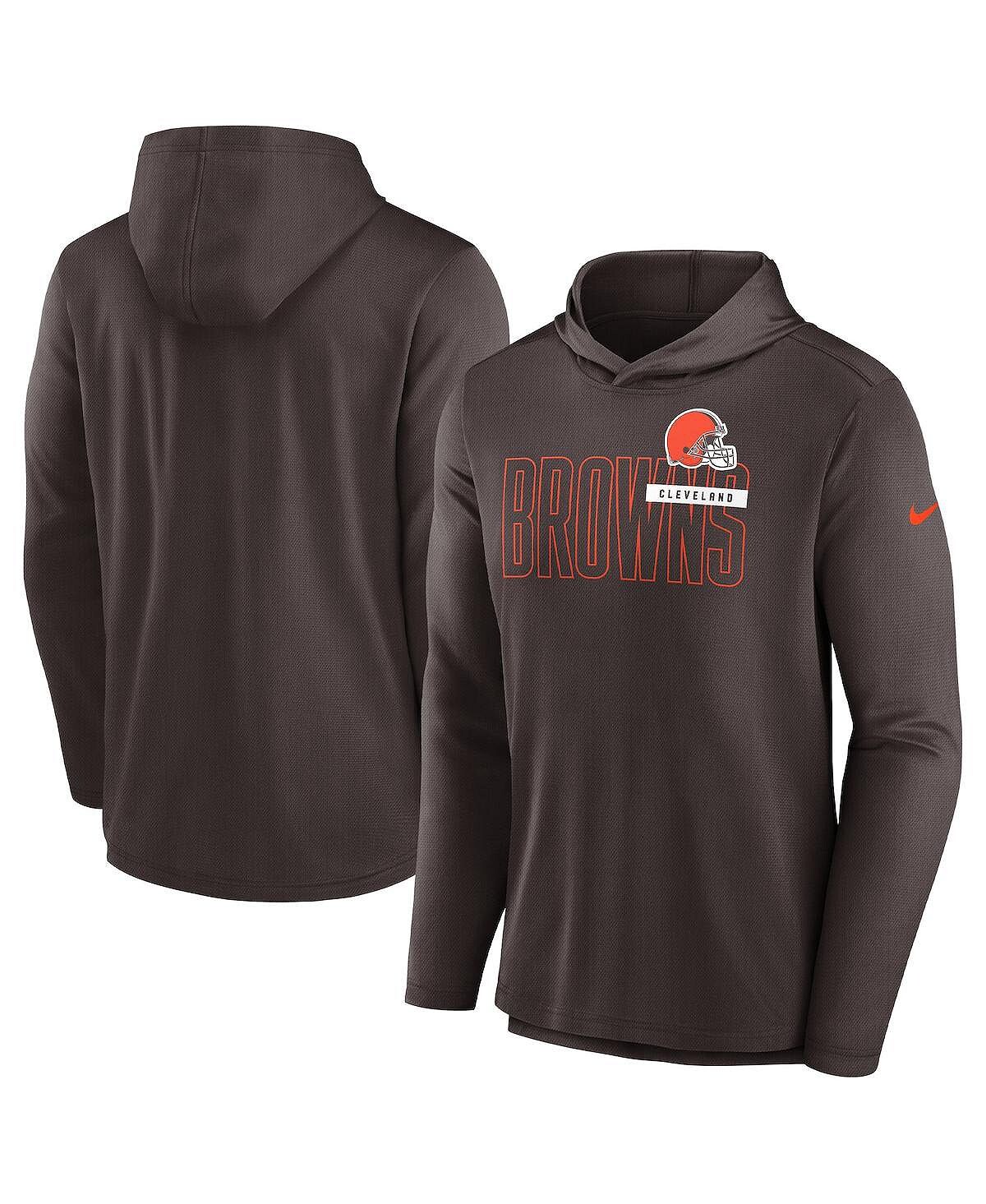 

Мужской коричневый пуловер с капюшоном Cleveland Browns Performance Team Nike