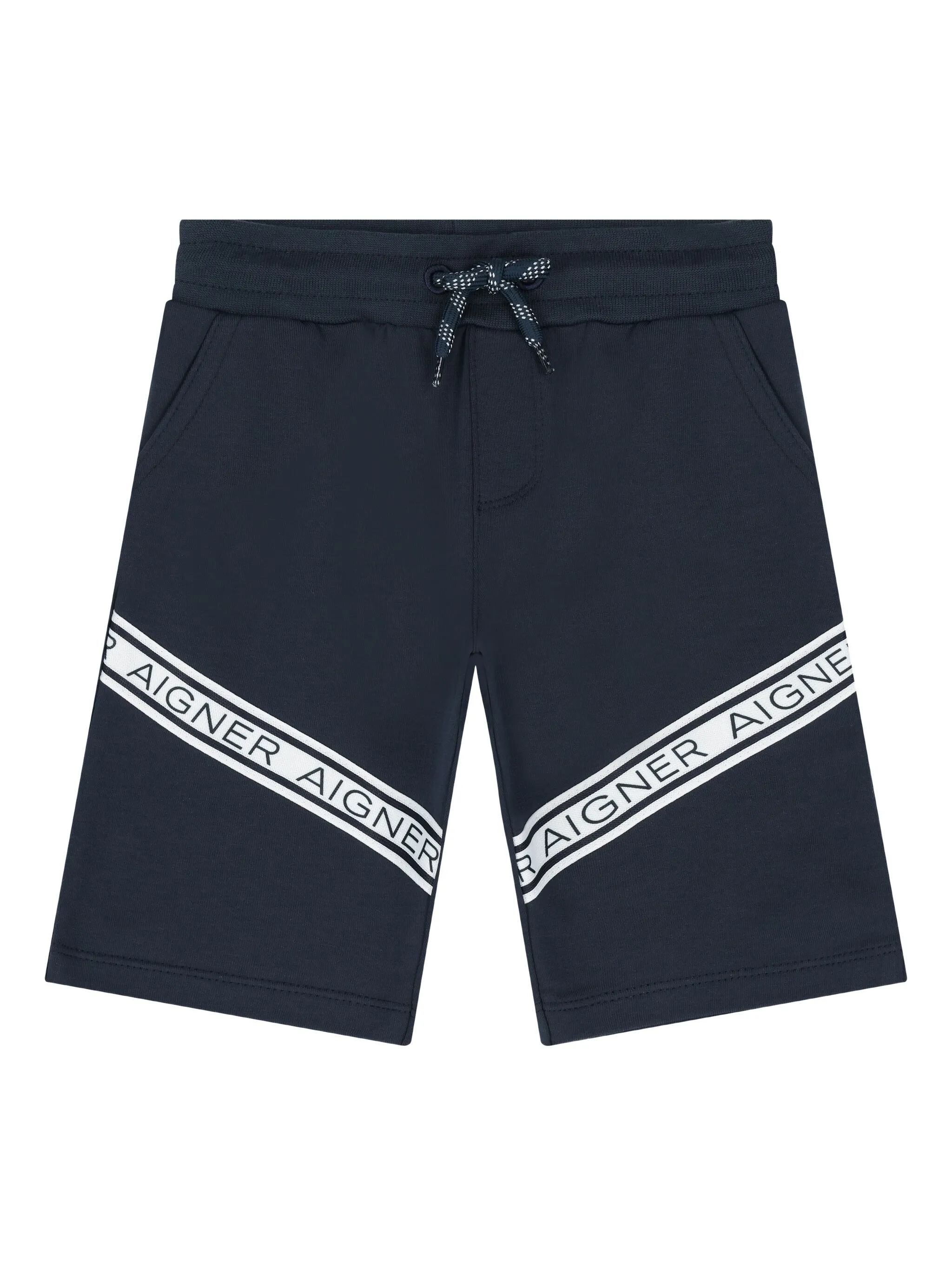

Шорты с кулиской и логотипом Aigner Kids, темно-синий
