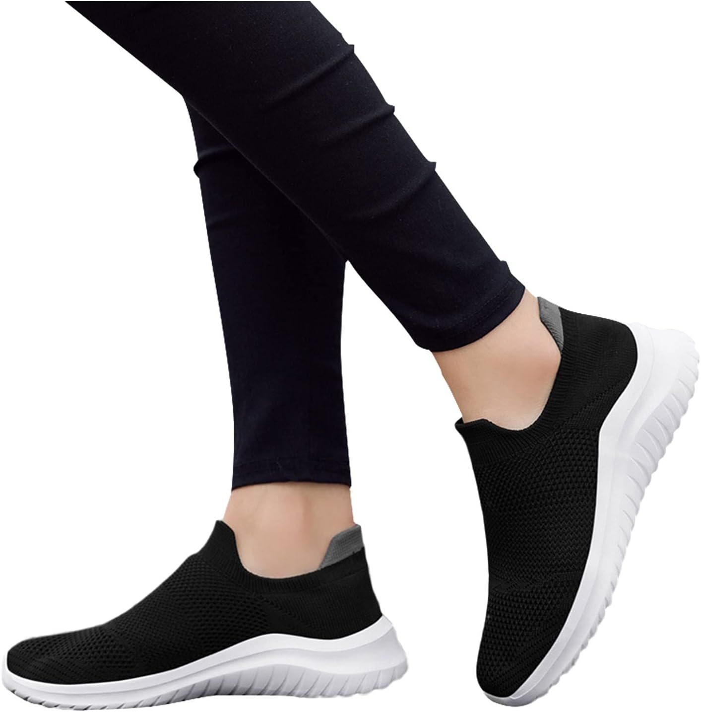 Мужские кроссовки IWIHMIV Slip On для ходьбы, тенниса и бега, легкие, дышащие, повседневные и для тренировок, мультиколор — фото 2