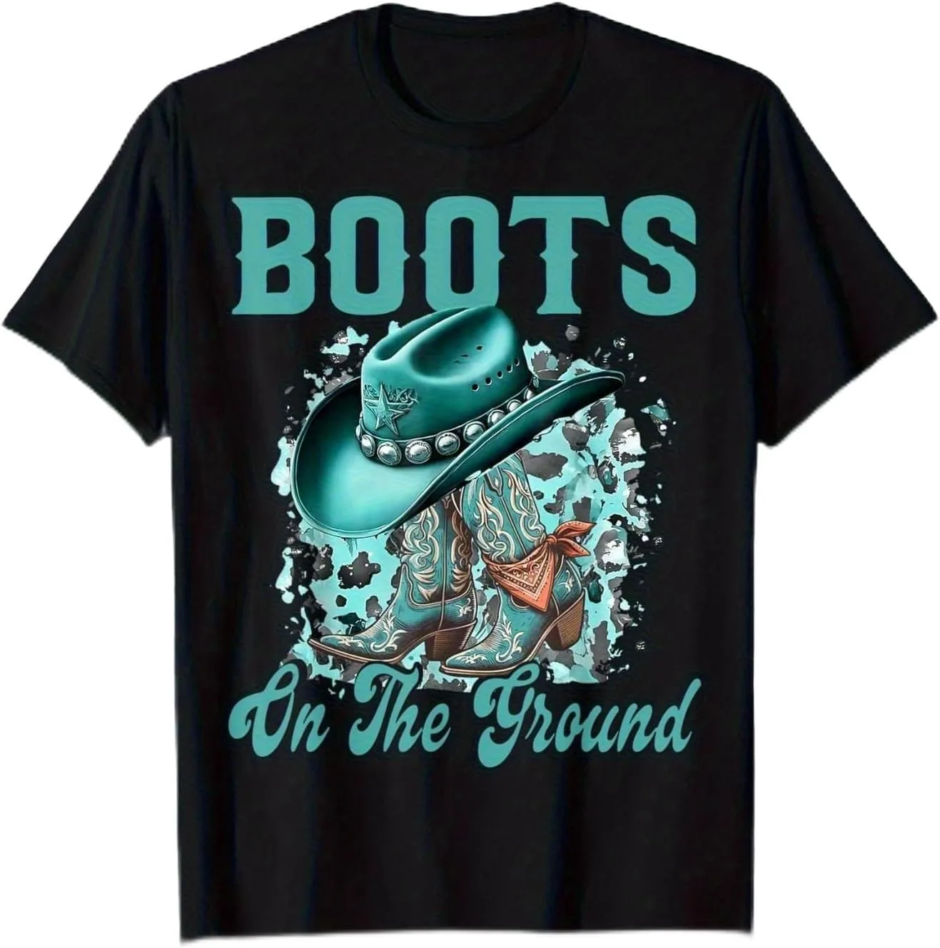 

Футболка Cowboy с принтом шляпы — черная хлопковая NEKO MENA