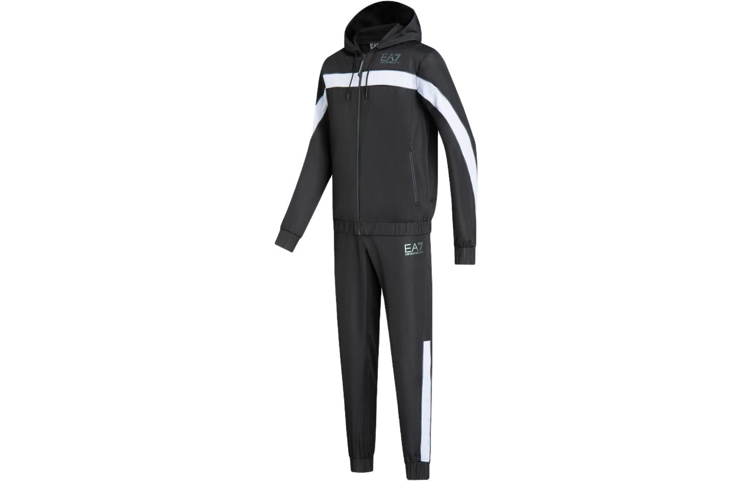 EA7 SS24 Повседневная спортивная одежда Мужская черная EMPORIO ARMANI — фото 3