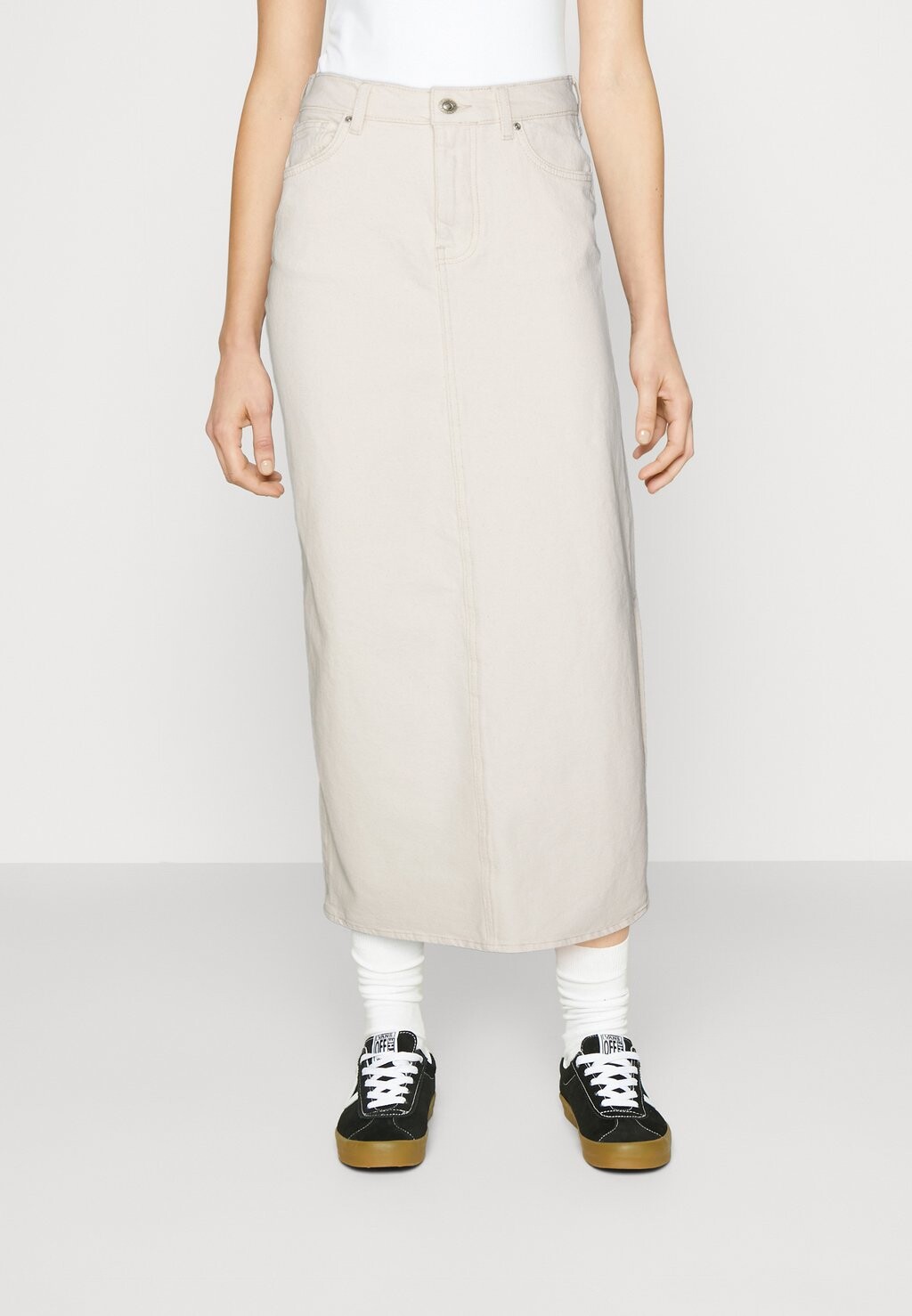 

Джинсовая юбка ONLISLA LONG SIDESLIT SKIRT ONLY, крем