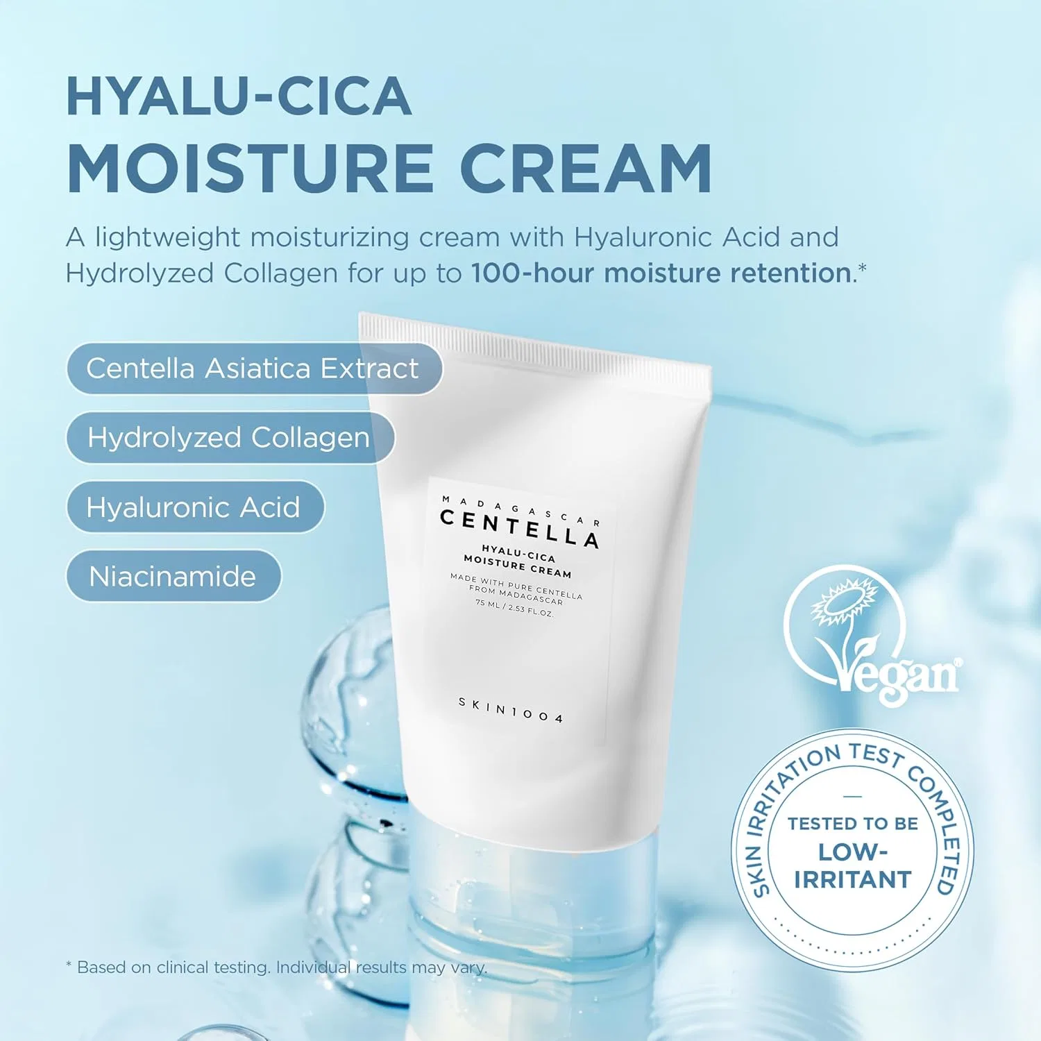 Крем для лица SKIN1004 — Дневной Hyalu-Cica Moisture Cream, 75 мл — фото 2