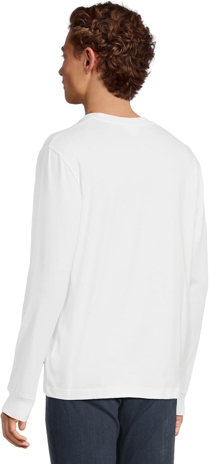 Футболка мужская Lacoste, с длинными рукавами из хлопка, white — фото 3