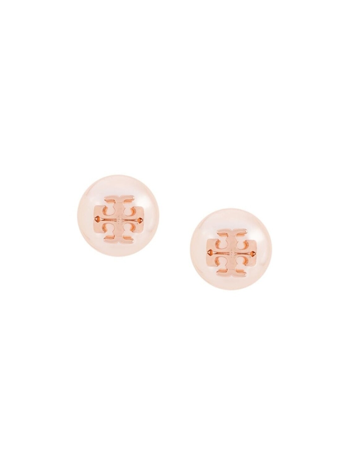 

Tory Burch серьга-гвоздик с логотипом, розовый