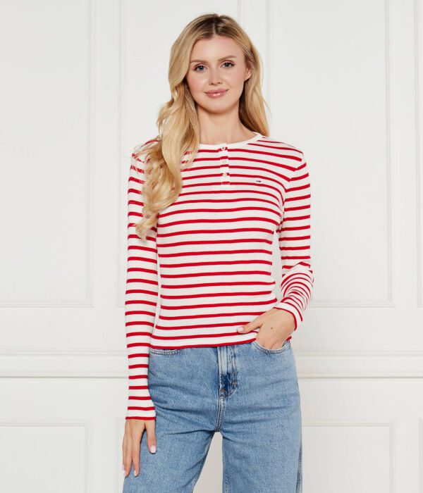 

Блуза Tommy Jeans Slim Fit, красный