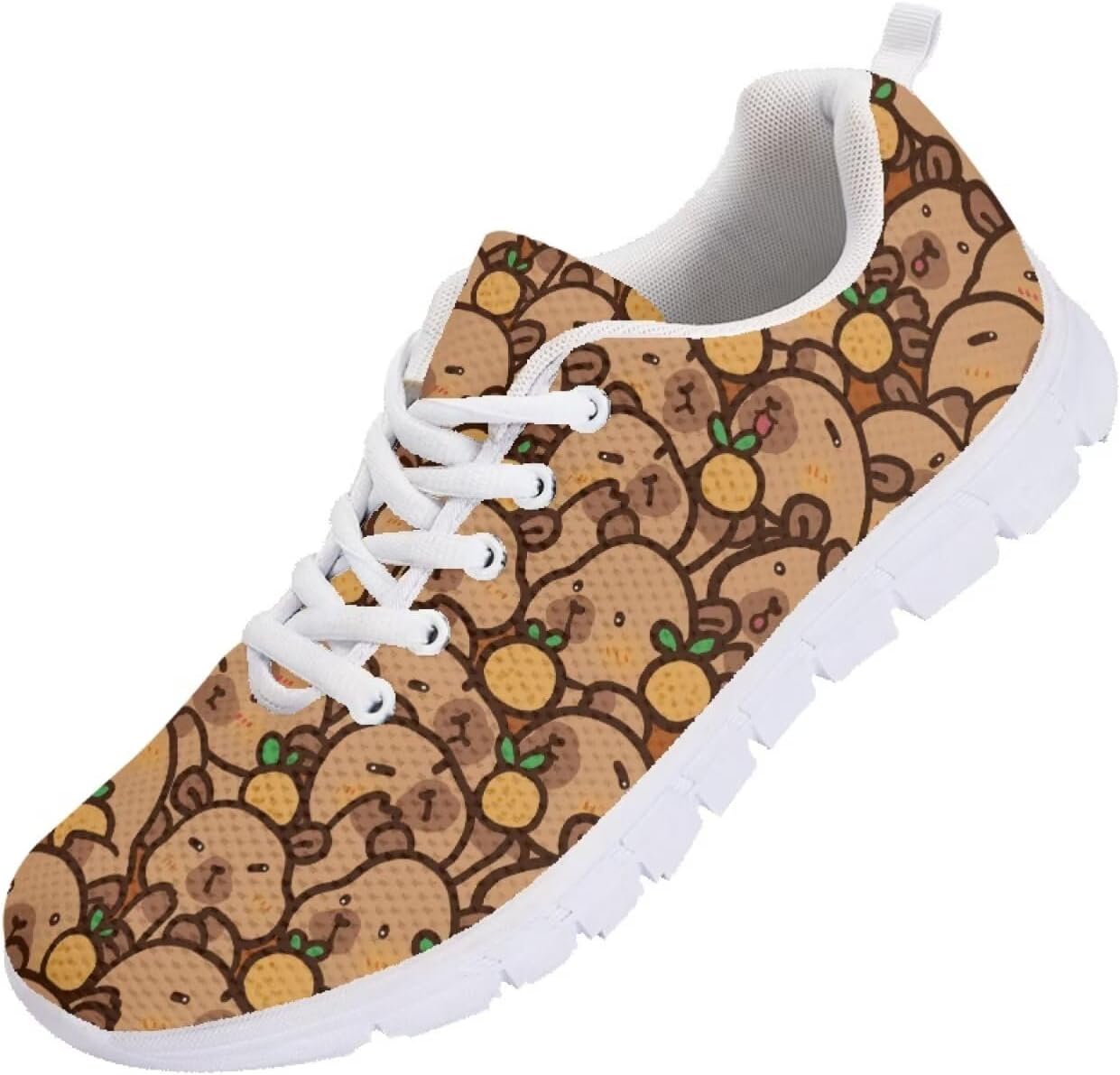 

Мужские кроссовки Funnydude Funny Print для тенниса, спортивные, удобные, дышащие, с сетчатым верхом, Capybara