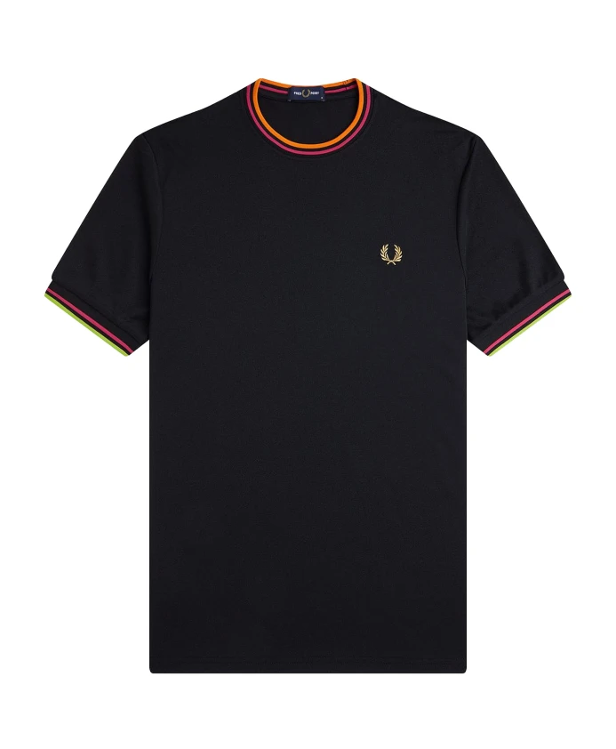 

Черная рубашка-поло Icons с вышитым логотипом Fred Perry, черный