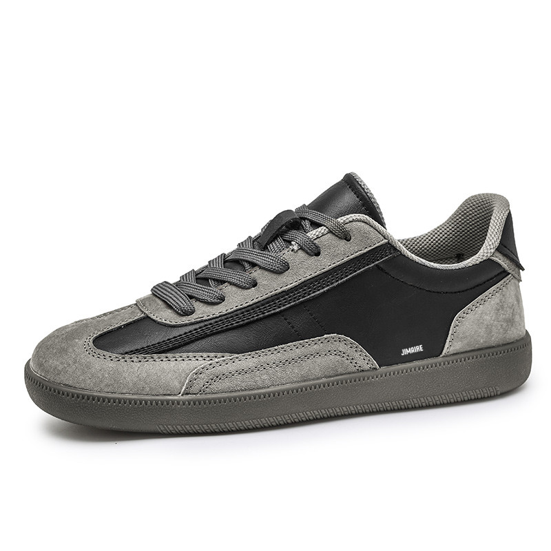 

King Jinmai Мужские низкие скейтерские кроссовки черно-серые, цвет Black Gray