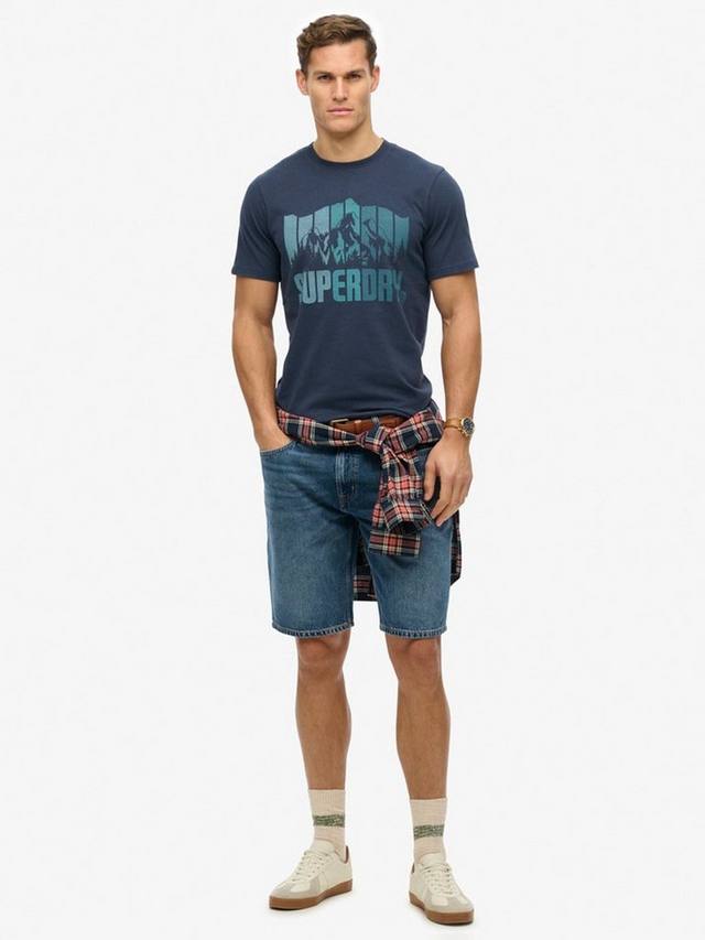 

Футболка с горной радугой Superdry, цвет Eclipse Navy