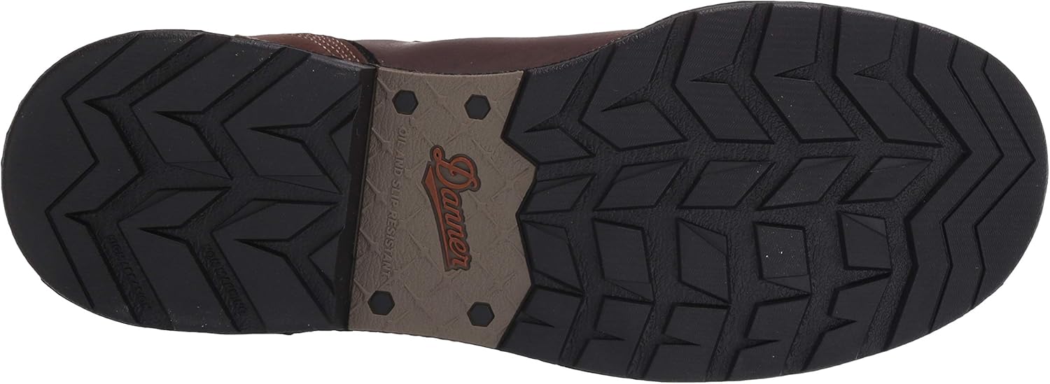 Мужские водонепроницаемые ботинки Danner Steel Yard - из цельнозерновой кожи, с двуслойной стелькой, конструкцией Goodyear Welt, противоскользящей резиновой подошвой, электрозащитой (EH), коричневый — фото 4